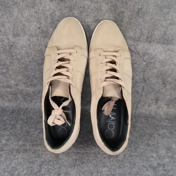Calvin Klein Shoes Womens 9.5 Sneakers Lifestyle Fashion Leather Classic Lace Up - Picture 7 of 13